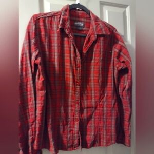 Woolrich Ladies Red Plaid Blouse, M